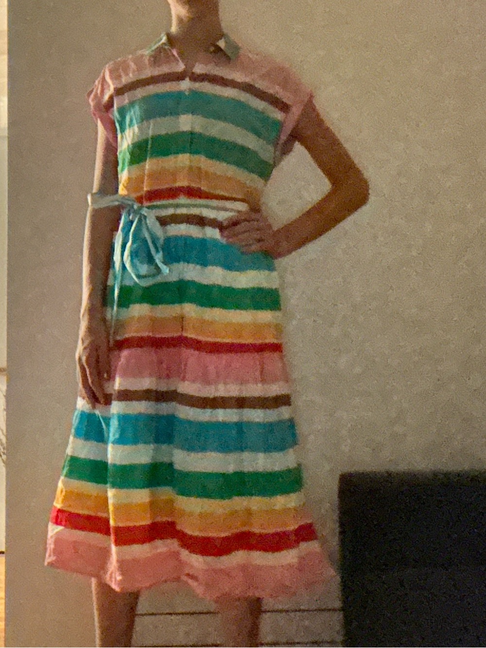 Striped Multicolor Cotton Dress